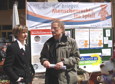 Barbara Ludwig und Manfred Hastedt vom BÜNDNISGRÜNEN Kreisvorstand.